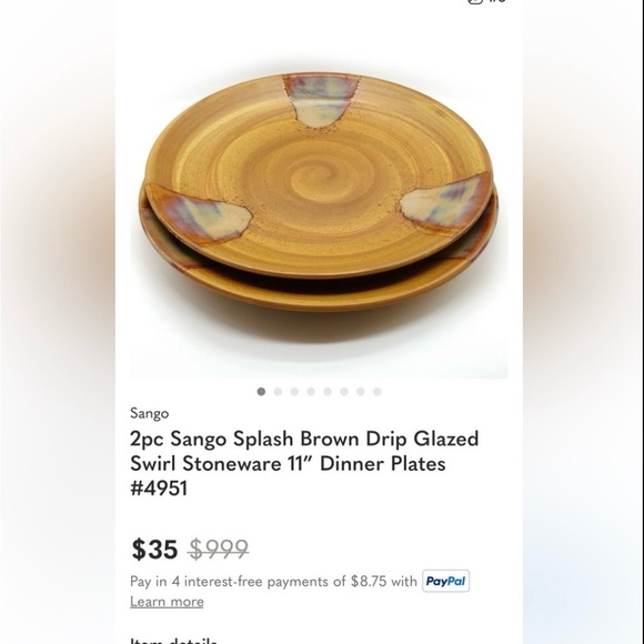 2 Sango Splash Salad Plates. 1976 Vintage. #4951 - Picture 8 of 8